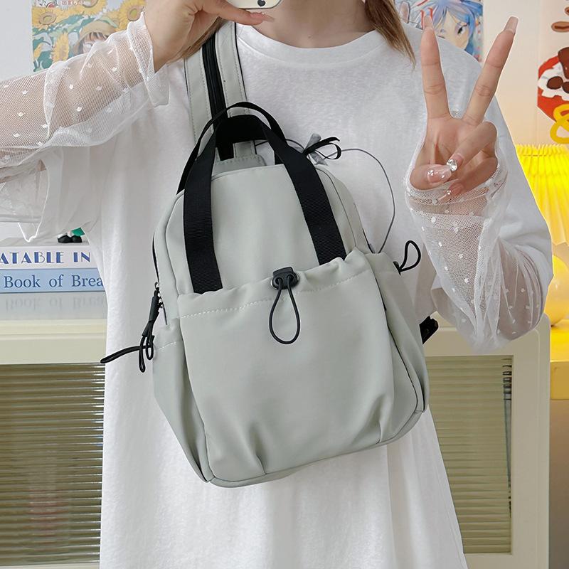 Backpack Women's 2025 New Simple Solid Color Mountain Functional Small Shoulder Bag Outdoor Travel Lightweight Small Backpack for Men