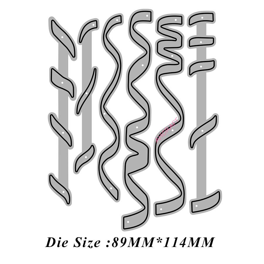 6581 Цветная Ленточная Декорация Металлическая Углеродистая Сталь Вырубка для DIY Проектов, Июль 2024 89x114mm, 12g/set