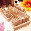 In-Stock Wooden Stamp Set: Exquisite & Lovely 12 Pieces with Ink Pad for Creative Diary Décor