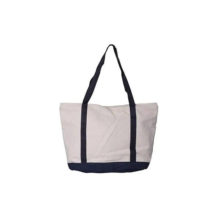 New NOAH Cotton Canvas Bag Tote Bag Shopping Bag Handbag Regular Unisex Natural & Marine Blue B001NOAHNVY