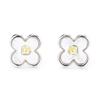 Summer Exquisite High Sense Natural Fritillary Four-leaf Clover Stud Earrings Gold-plated 925 Silver Needle Flower Earrings Women's Models