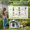 Dog Kennel Outdoor Wooden Dog House, 98x76x69.5cm