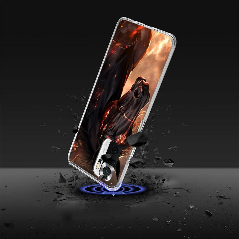 Animal Black Horse Cover Phone Case For Xiaomi Poco F7 Ultra X7 X6 X5 Pro M7 Redmi 15C 15 13C 13 12C 12 10C 10 9A 9C 9T 9 Shell