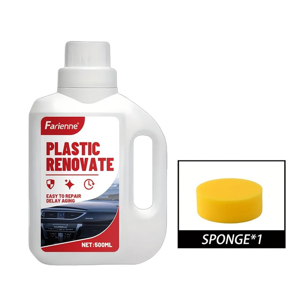 500ml Car Plastic Polishing Paste - Multi-Surface Polish for Leather, Plastic, Vinyl, Fabric - Fast-Drying, No Residue, for Car