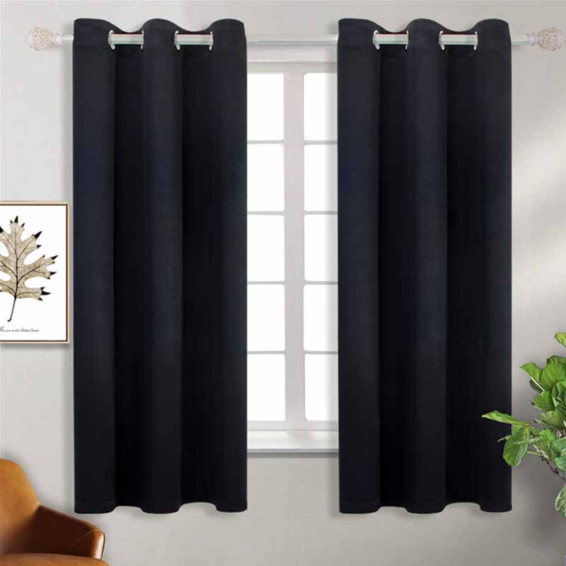 Minimalist Solid Color Blackout Curtains High Precision Thermal Insulated Window Drapes Home Decor