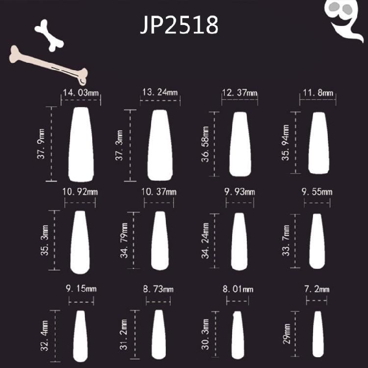 Halloween Press on Nails Coffin Fake Nails Press on Nails with Jelly Glues