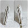 Used CHANEL Caviar Skin Coco Mark Round Zipper Coin Purse White