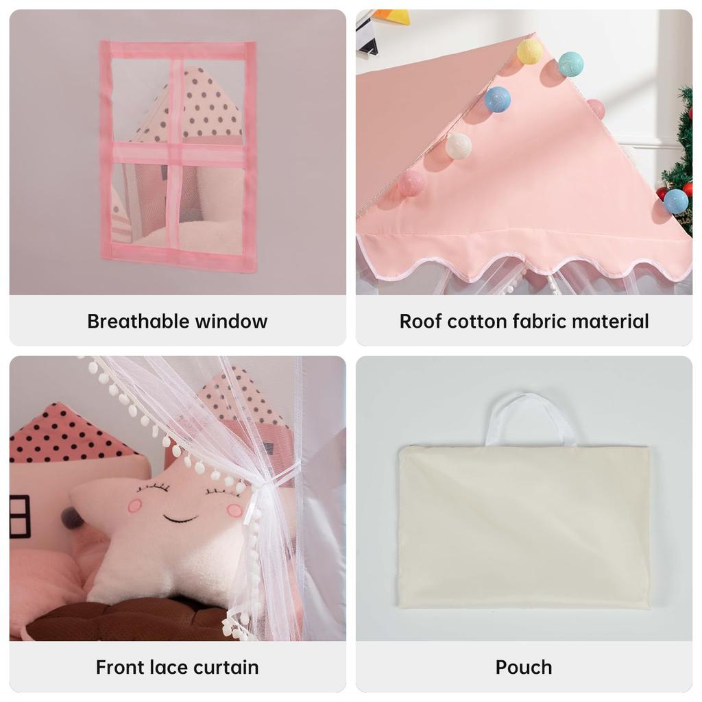 Tenda da gioco per bambini Tenda da interno/esterno Principessa Ragazza Casa da gioco Piccola casa Castello per bambini Letto separato Oggetto sacro Casa giocattolo per bambini