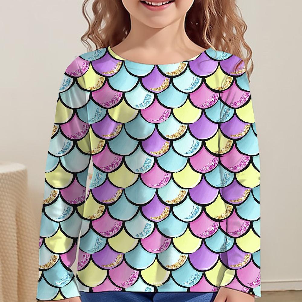 2024 Kids Clothes Sequins Print Blouse for Girls Children Summer Clothes Fashion Girl T-Shirt Top O-Neck Children's T-Shirt Girl
