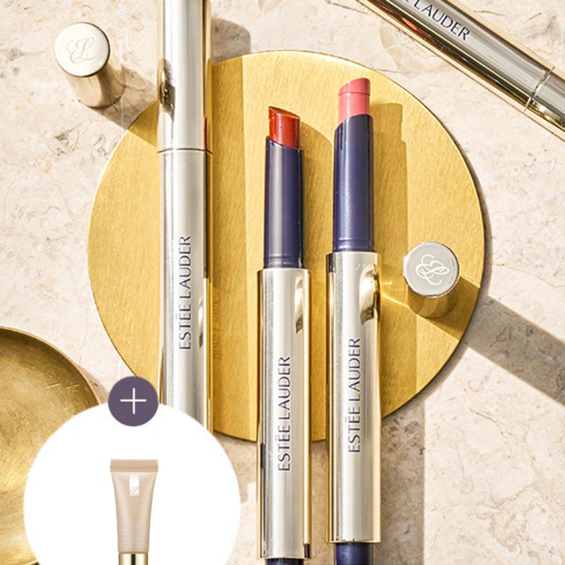 [Estee Lauder] Melt-On Glossic 7 types (Choose 1, Double Wear Foundation #Bone 5ml gift) 890 Melted Tangerine