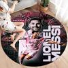 Lionel Messi Round Area Rug,Carpet Rug for Living Room Bedroom Sofa Playroom Decor,Non-slip Floor Mat