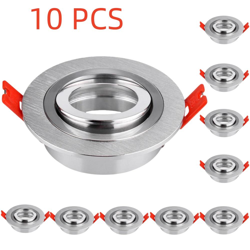 5/10pcs GU10 MR16 Ceiling Spotlights Frame LED Downlight Angle Adjustable Rotating Indoor Lighting Fixture