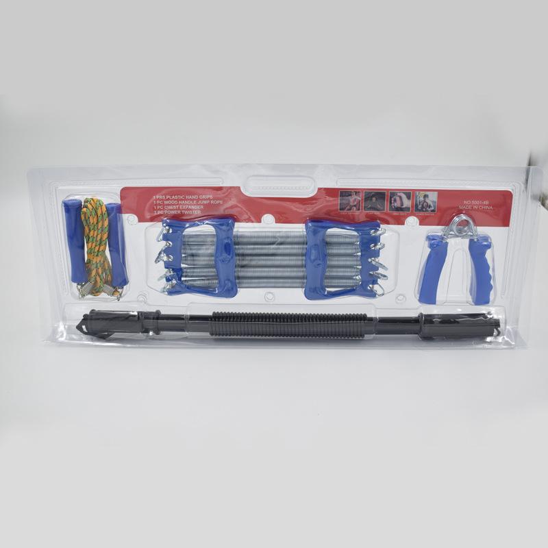 

4 шт. Многофункциональный тренажер для рук, скакалка, эспандер для запястий, эспандер для рук, набор для укрепления рук синий