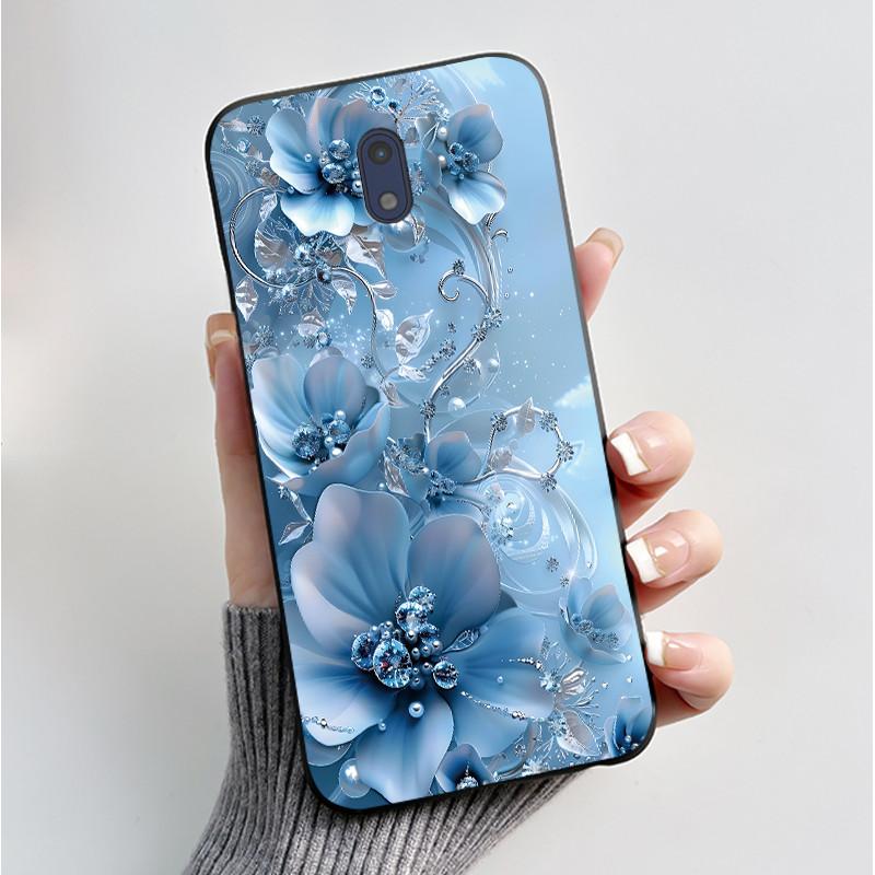 För Nokia 3 Fodral För Nokia 3.1 Fodral Lyxigt Mode Fjärilar Blommor Mjukt Smalt Svart Silikon Baksida för Nokia3 Fodral