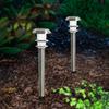 Bleiben Sie hell bis zum nächsten Morgen GWSOLAR [Smarte Beleuchtung Edelstahl Gartenleuchte, 2er-Set] Weiß, 30 Lumen, 77cm hoch, Garten, Eingangsbereich,