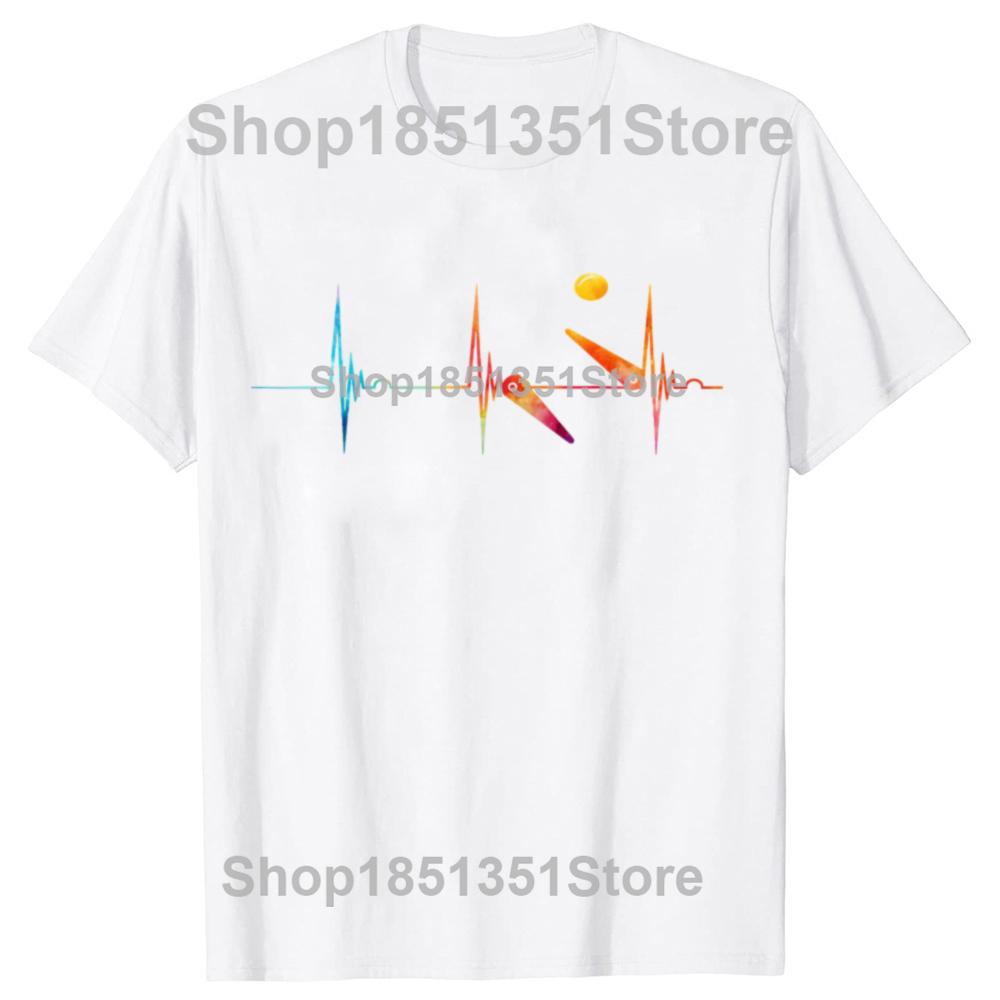 Funny Pinball Heartbeat Pulse Graphic Tshirts Men Womens Fashion Casual Tshirt 100 Cotton Loose Oversized T Shirt