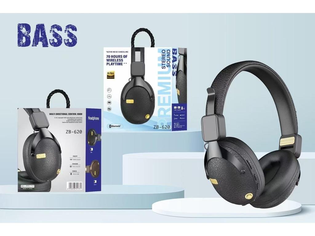 Retro Wireless Over-Ear Noise-Cancelling Bluetooth Gaming Headphones