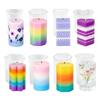 DIY Pillar Candle Making Tool Set, 8 Piece Geometric Cylinder Silicone Casting Tool for Home Craft and Handmade Gift Projects