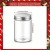 5/10PCS Round Plastic Storage Containers with Aluminium Lids, Transparent Reusable Jars for Small Items, Hand Wash Only