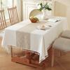 Nordischer Bestseller Imitation Baumwolle und Leinen Tischdecke Weihnachten Jacquard Retro Blume Fransen Tischdecke Couchtisch Tischdecke Abdeckung Handtuch Tuch