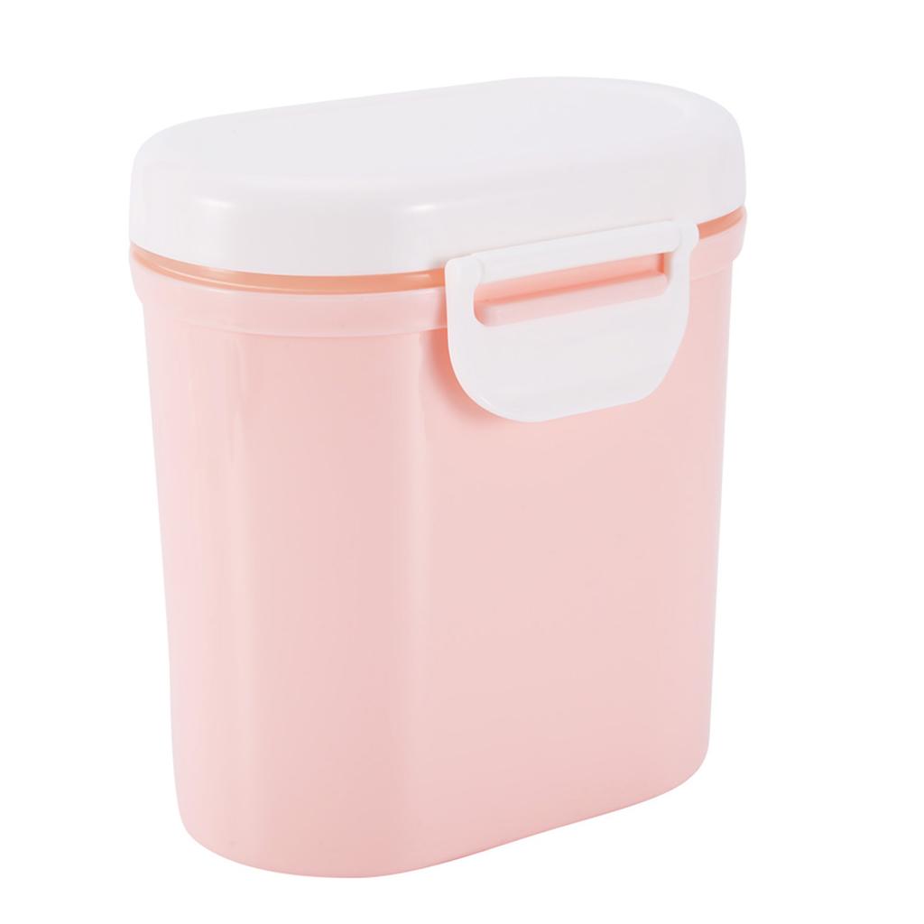 Portable Milk Powder Sealing Storage Box Microweave Freezer Safe (Pink L)