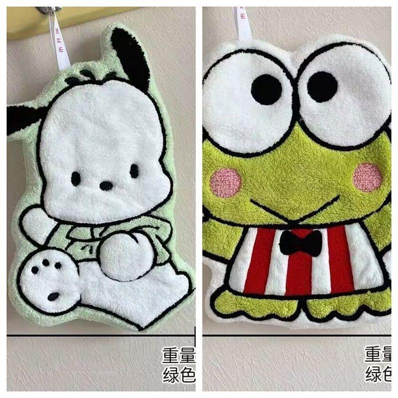 Sanrio  My Melody Pochacco Kawaii Cute Hand Towel Water-Absorbent Coral Fleece Kitchen Decor Quick-Drying Girls Towel