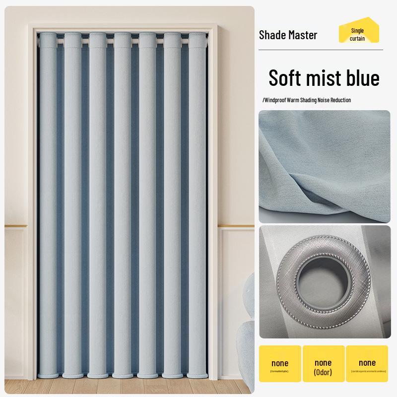 Double-Sided Blackout Door Curtain - New Style, Simple Design for Bedroom or Living Room