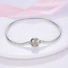 Copper Bracelets Sparkling Heart Clasp Snake Chain Bracelets Ideal For Women Compatible With Do It Yourself Charm Bead Charms Bead Charms Jewellery Gi