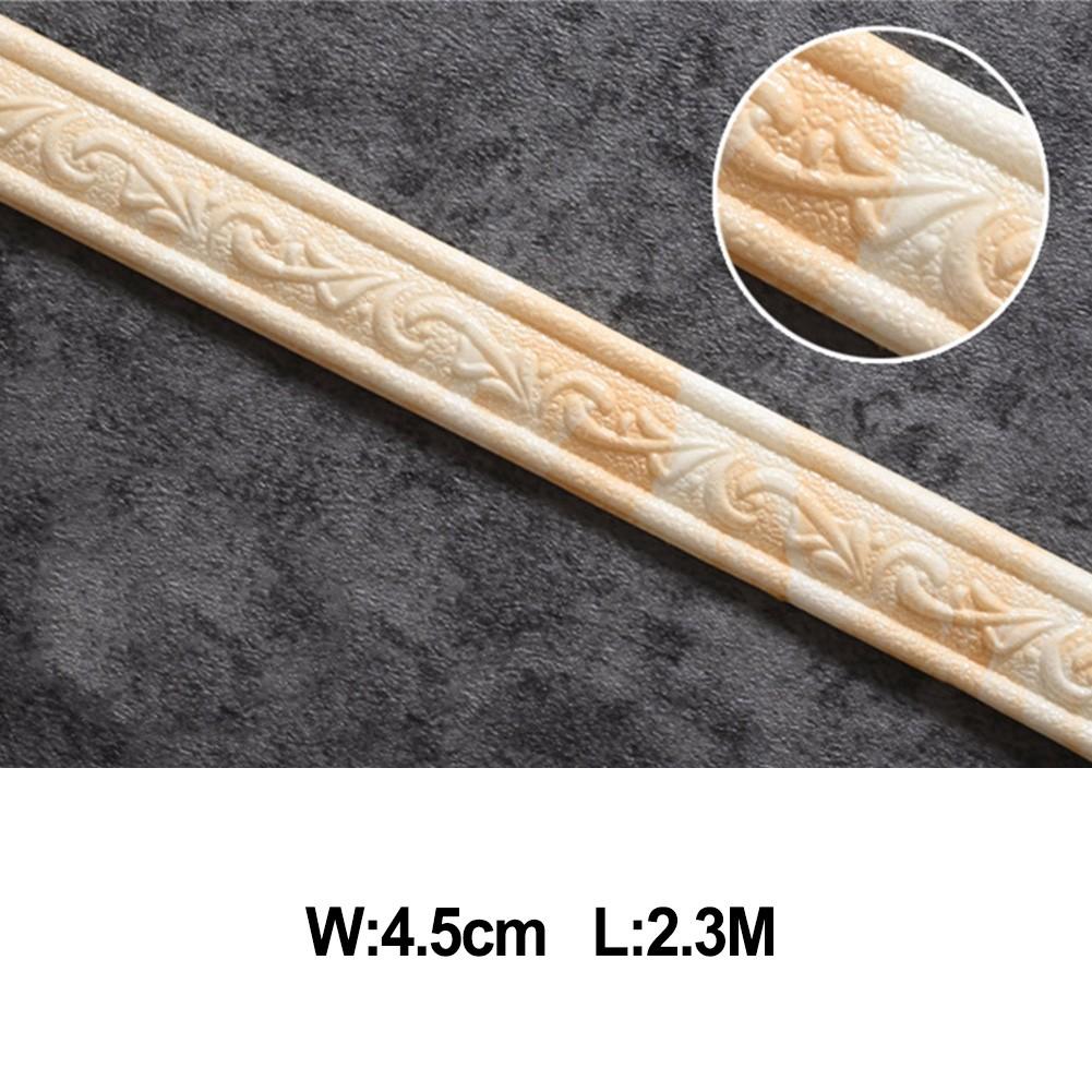 Wall Sticker Wall Trim Line Waterproof 2.3m*4cm 3D Art