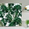 Plant Series Shower Curtains Bathroom Waterproof Polyester Cloth Curtain Set Flowers Print Screens For Bathtub Decor With Hooks