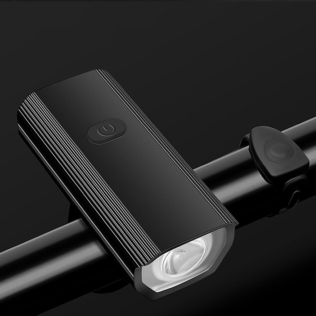 Bicycle Headlight Mountain Bike Night Riding USB Rechargeable Strong Light Flashlight with Horn