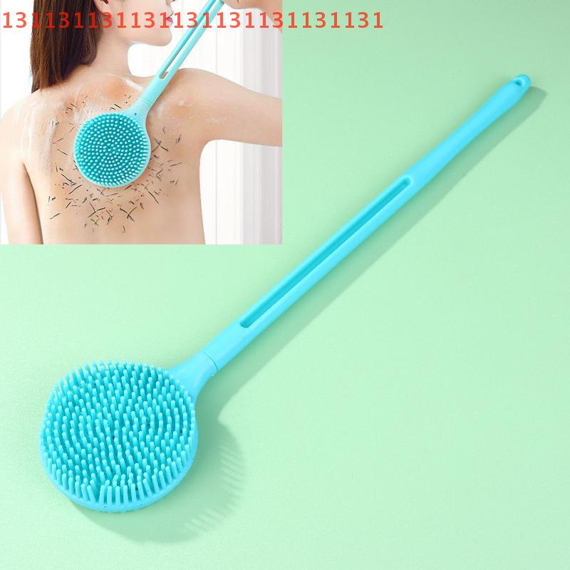 Long-Handled Double Sided Silicone Exfoliating Brush for Deep Body Cleaning and Massage