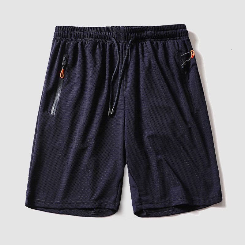 Export Tail Single Cut Label Mesh Style for Sports Shorts Men's Summer Silk Ice Quick-Drying Knee Length Pants Export Men's Middle Pants Beach Pants