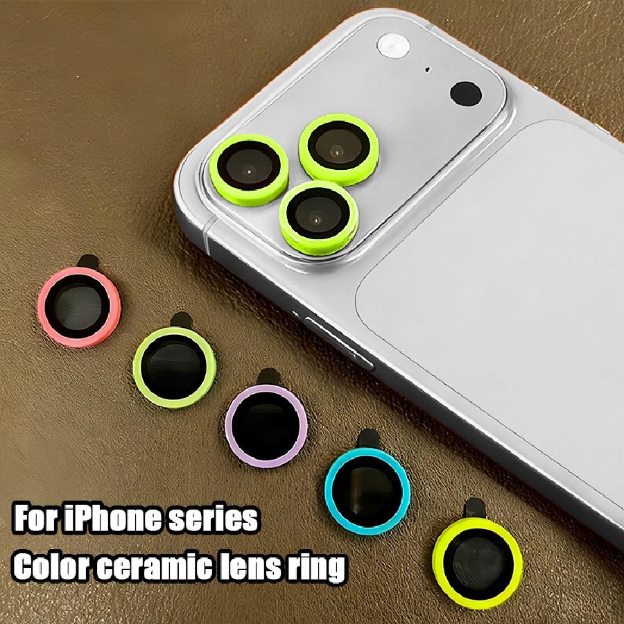 Giftorld Protezione dell'obiettivo della fotocamera per iPhone 16/16 Plus, anello 3D in alluminio, vetro temperato 9H, protezione a 360 gradi, chiarezza HD. (nero
