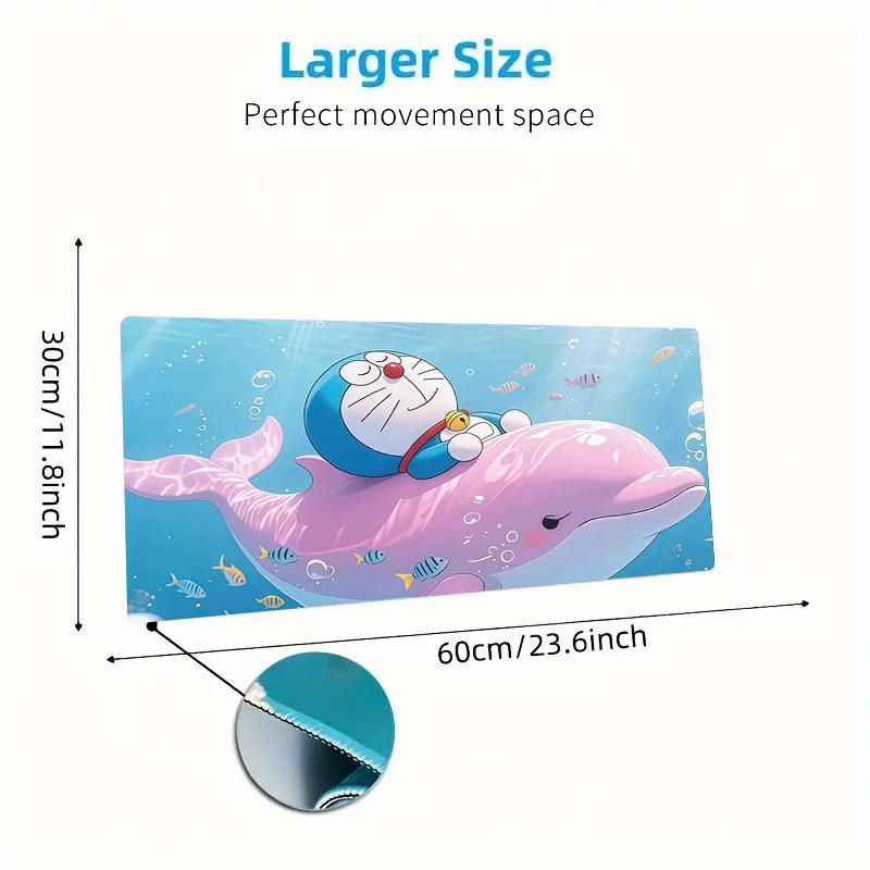Doraemon4 Print Cushion Non-slip Laptop Tablet Big Mousepad XXL Mat Mini PC Playmat With Lock edge