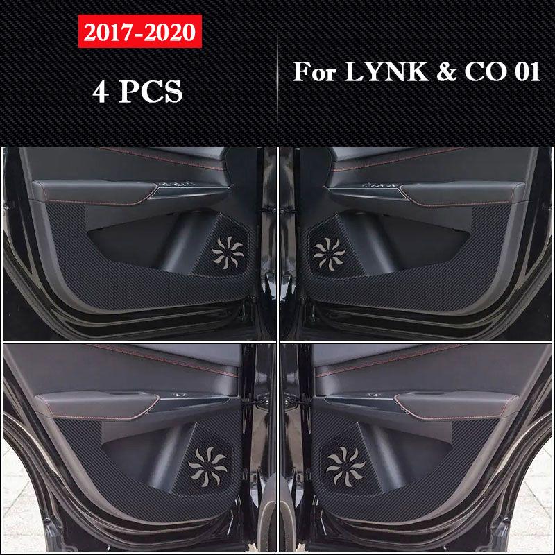 For LYNK & CO 01 2017-2025 Car Door Anti-kick Pad Interior Protection Sticker Modification Decorative Sticker Auto Accessories
