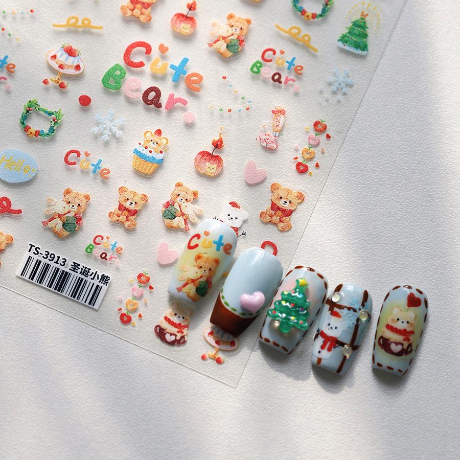 

TENSOR Christmas Bear Adhesive Nail Stickers TS-3913