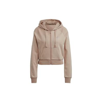 2000 Luxe Cropped Track Top Hooded Zip Long Sleeve Jacket Women Jacket Pink HF6766