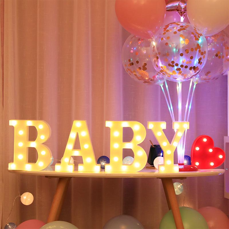 LED Letter and Number Lights for Celebrations and Proposals