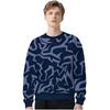 Women's Casual Round Neck Printed Pullover Long-sleeved Hooded Sweatshirt Top