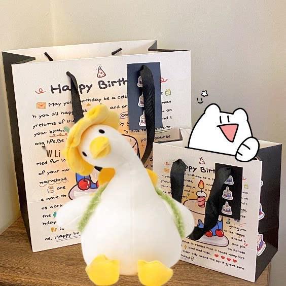 Adorable Yellow Duck Plush Toy - Soft Goose Pillow for Hugs and Birthday Gifts
