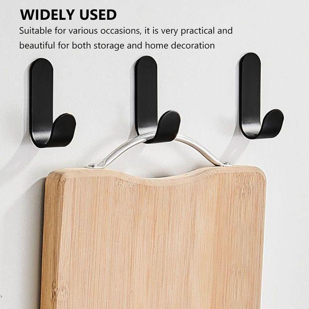 5Pcs Strong Adhesive Self Adhesive Hook Non Perforated Load-bearing Wall Wall Mounted Hook Self Adhesive J-shaped Design