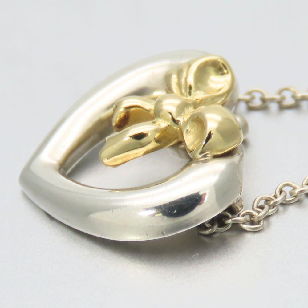 Used TIFFANY&Co. Necklace Silver925/K18 Yellow Gold 2.9g Silver Yellow Gold Heart
