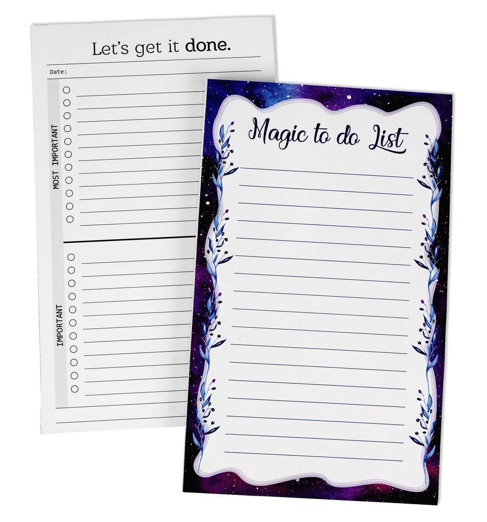 Inkdotpot Pack Of 2 Daily Planner List Undated Notepads, Memo Pad To-Do List Tear Off List Pad- Organizer- Scheduler- Organize Tasks (50 Sheets