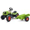 Tret-Traktor - - Claas mit Anhänger - Ab 2 Jahren - 100% Hergestellt in Frankreich - 75% recycelter Kunststoff