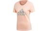 T Shirts Women's Pink Crew Neck Moderate Straight Fit FM9448