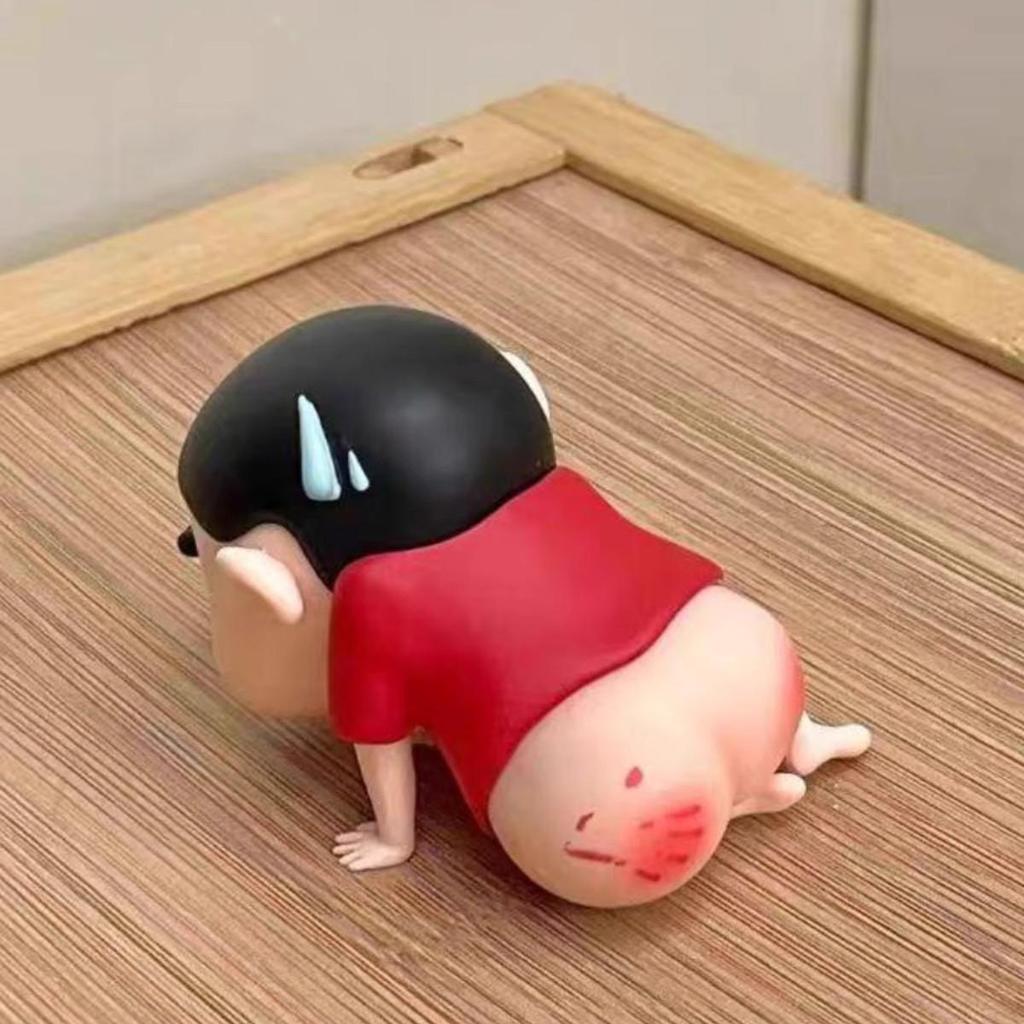 Anime Crayon Shin Chan Swollen Buttocks Figurine Pvc Model Doll Desktop Decorations Fans Gift