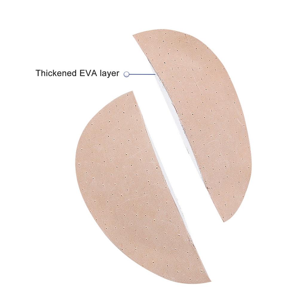 3 Pairs Cushioned Metatarsal Pads Shock Absorbing Self Adhesive Faux Leather Arch Forefoot Pads for Blisters Calluses Corns Apricot