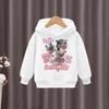 2025 New Hippo Printed Children's Hoodie Soft and Breathable Fabric Hoodie Long Sleeve Sportswear for Girls' Casual Daily Clothing