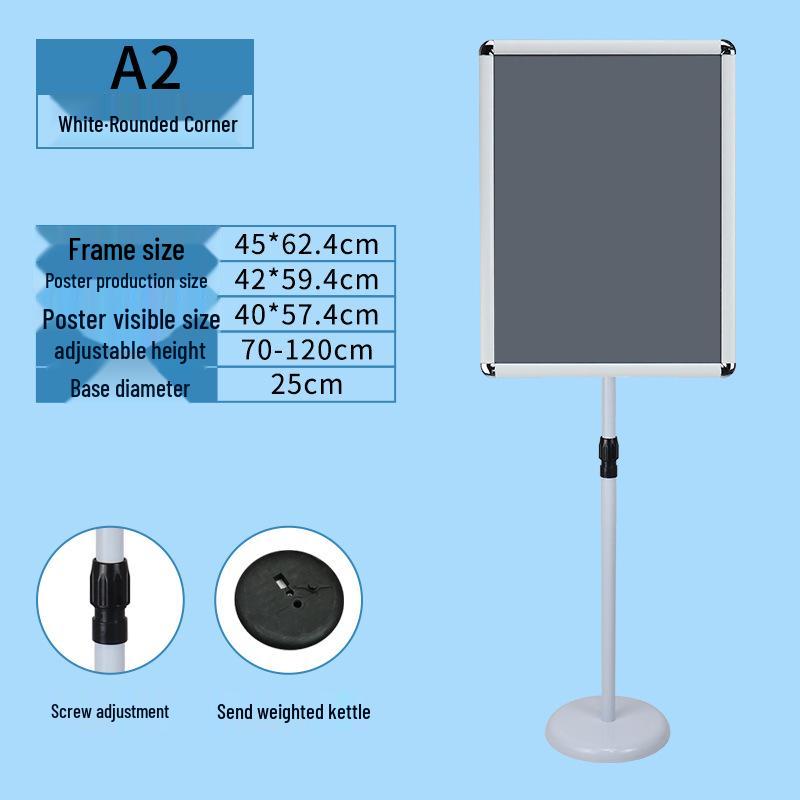 Stainless Steel Vertical Advertising Standee Display Stand for Hotels